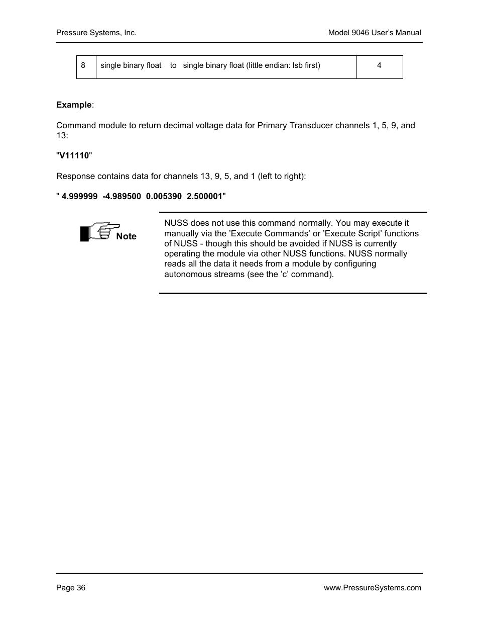 Pressure Systems 9046 User Manual | Page 42 / 72