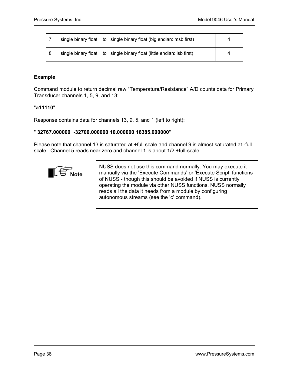 Pressure Systems 9046 User Manual | Page 44 / 72