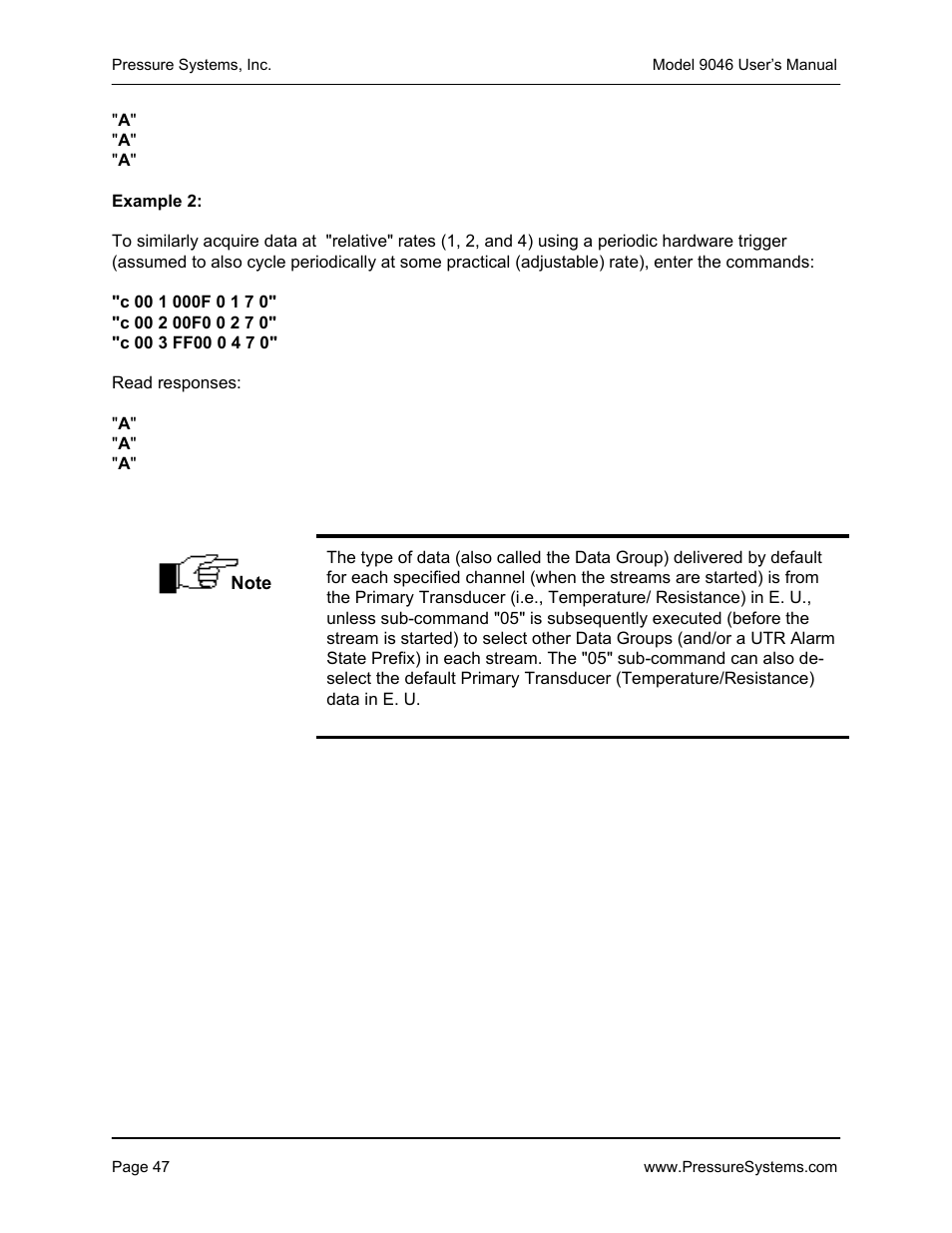 Pressure Systems 9046 User Manual | Page 53 / 72