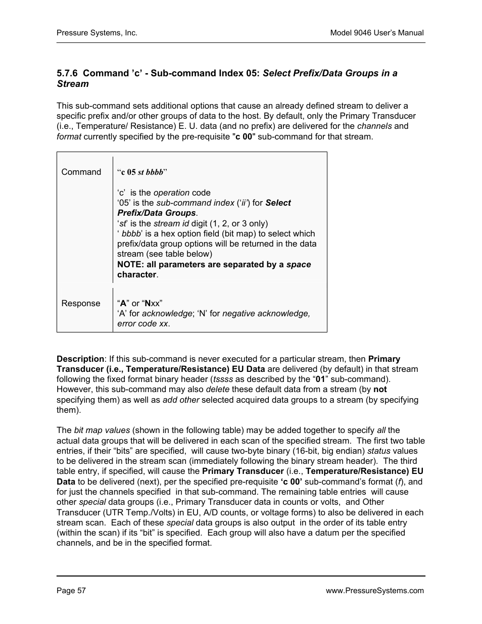 Pressure Systems 9046 User Manual | Page 63 / 72