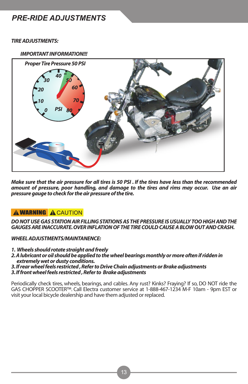 Pre-ride adjustments | Electra Accessories 88969 User Manual | Page 14 / 27