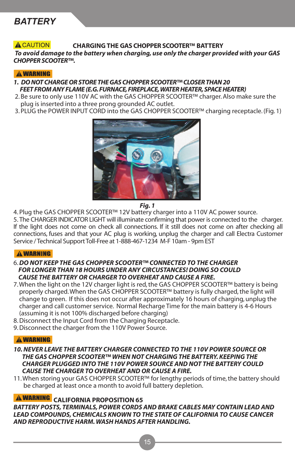 Battery | Electra Accessories 88969 User Manual | Page 16 / 27