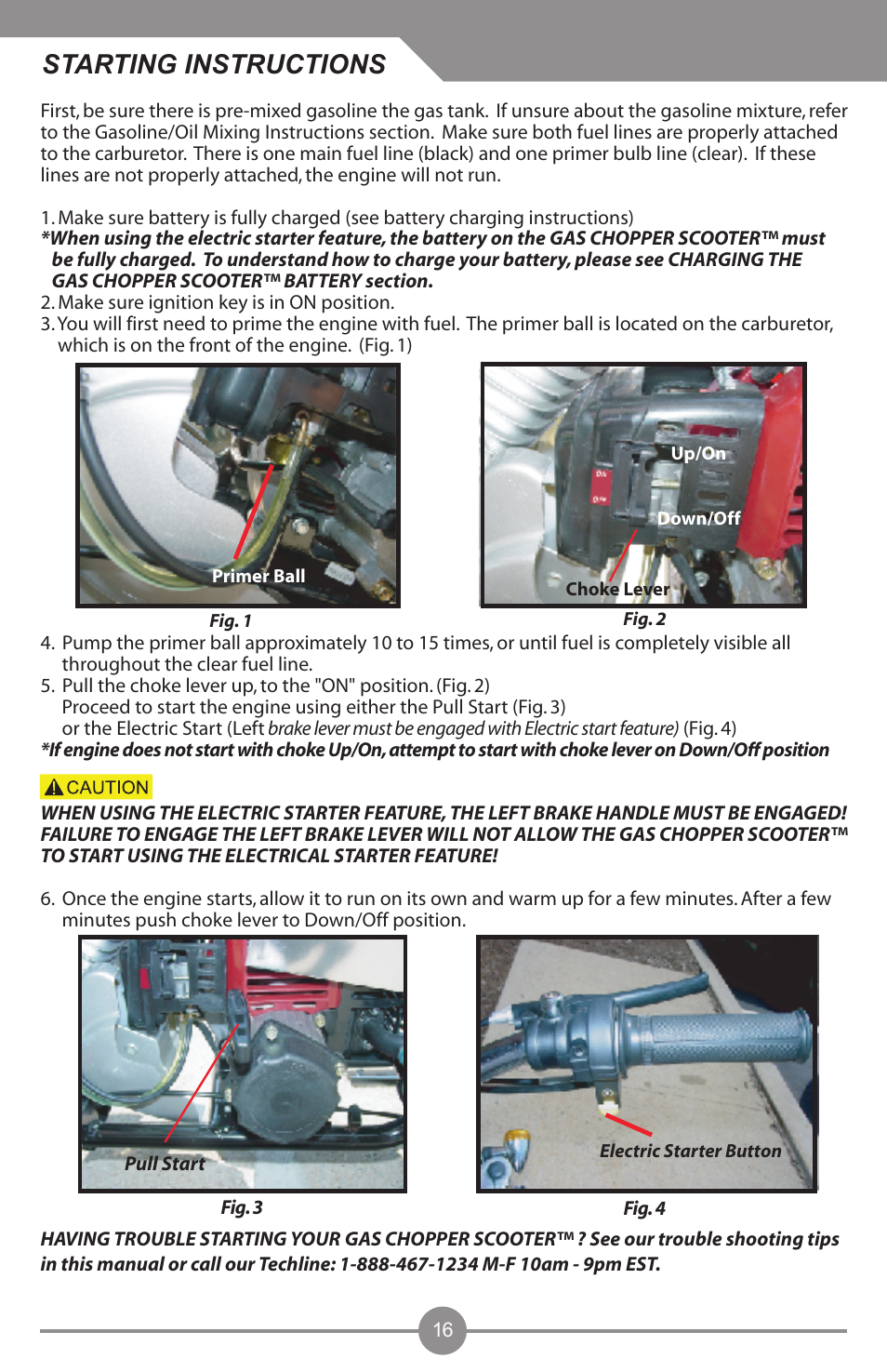 Starting instructions | Electra Accessories 88969 User Manual | Page 17 / 27