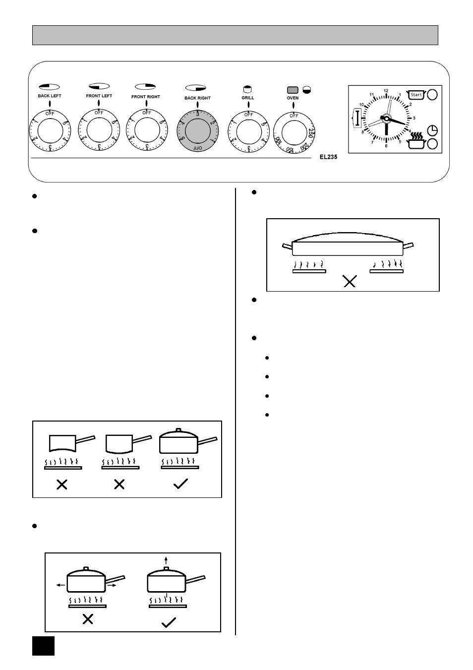 The radiant hob | Electra Accessories U02004 EL 235 User Manual | Page 14 / 28