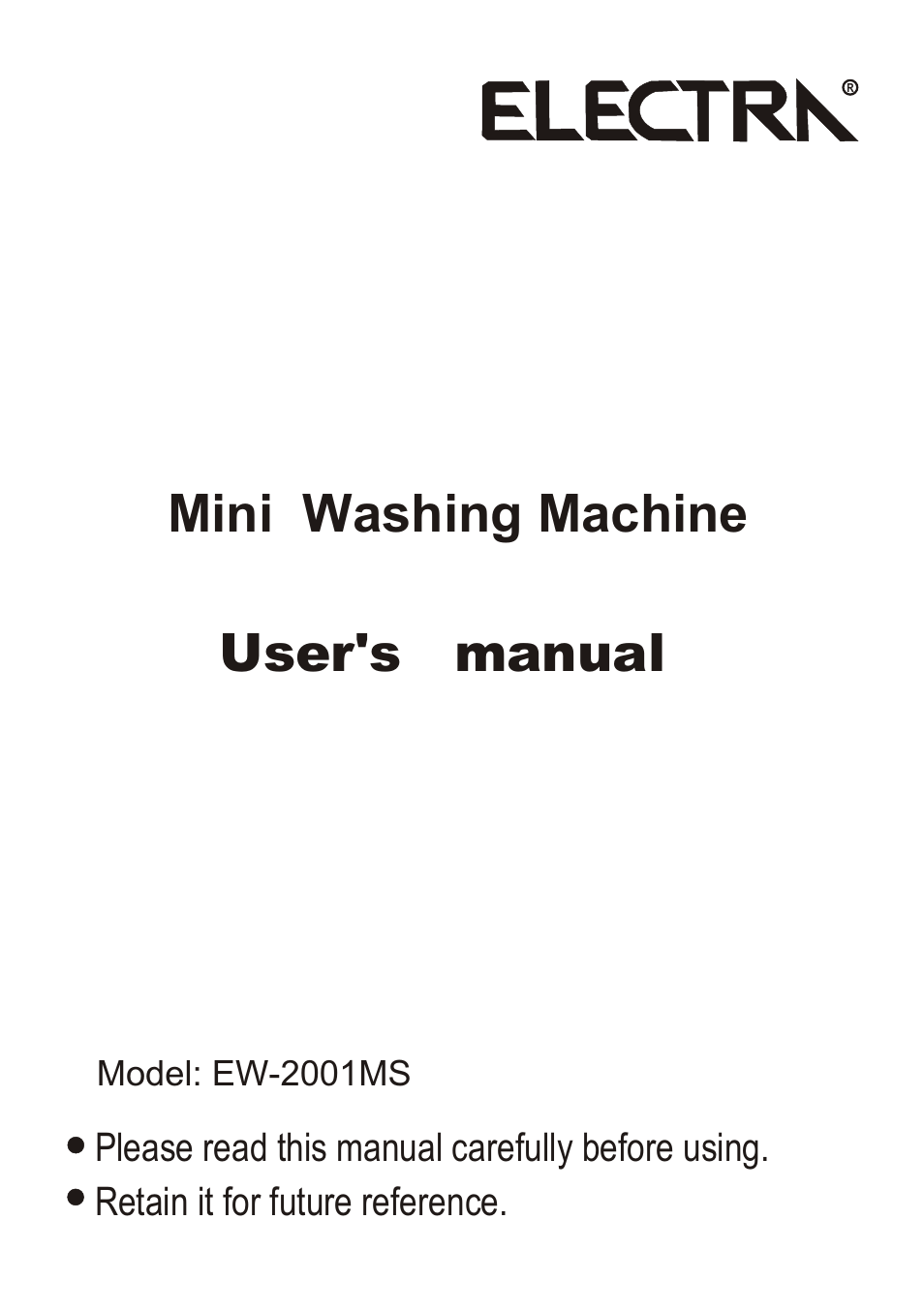 Electra Accessories EW-2001MS User Manual | 11 pages