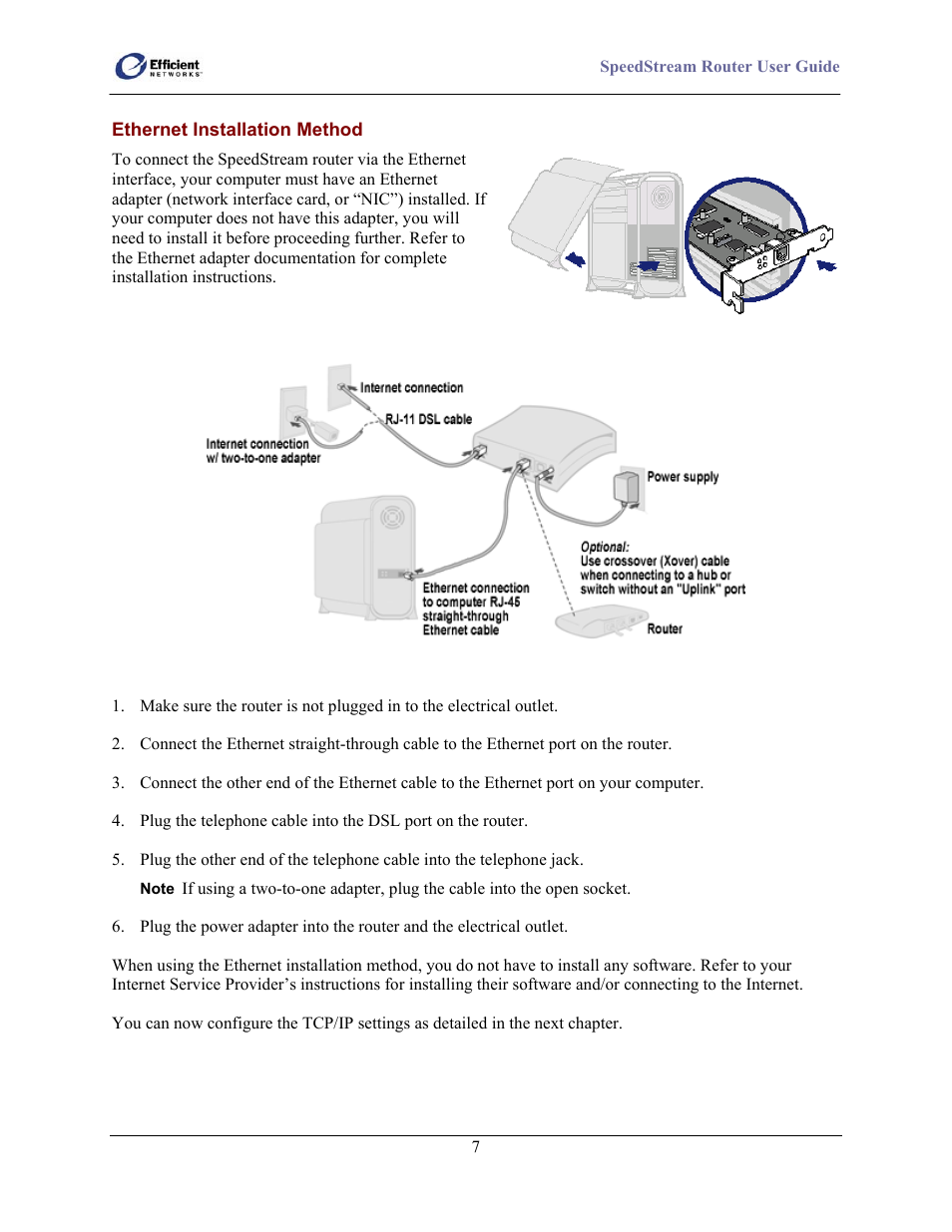 Efficient Networks SpeedStream 5100 Series User Manual | Page 15 / 80