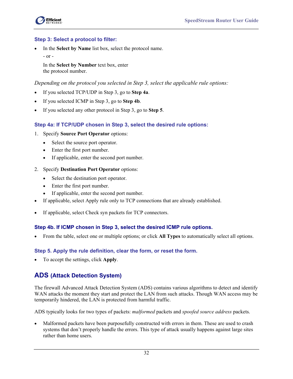 Efficient Networks SpeedStream 5100 Series User Manual | Page 40 / 80