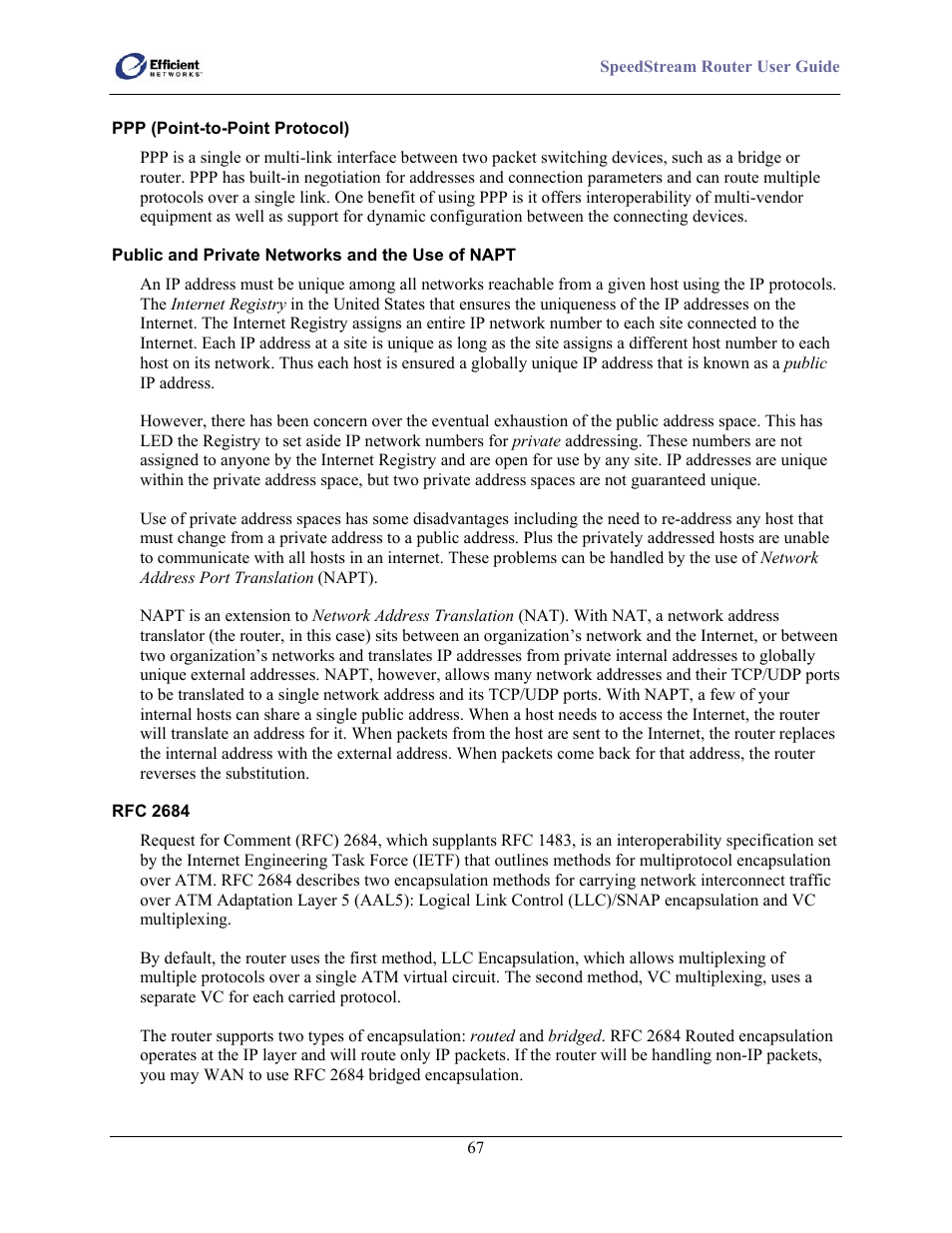 Efficient Networks SpeedStream 5100 Series User Manual | Page 75 / 80