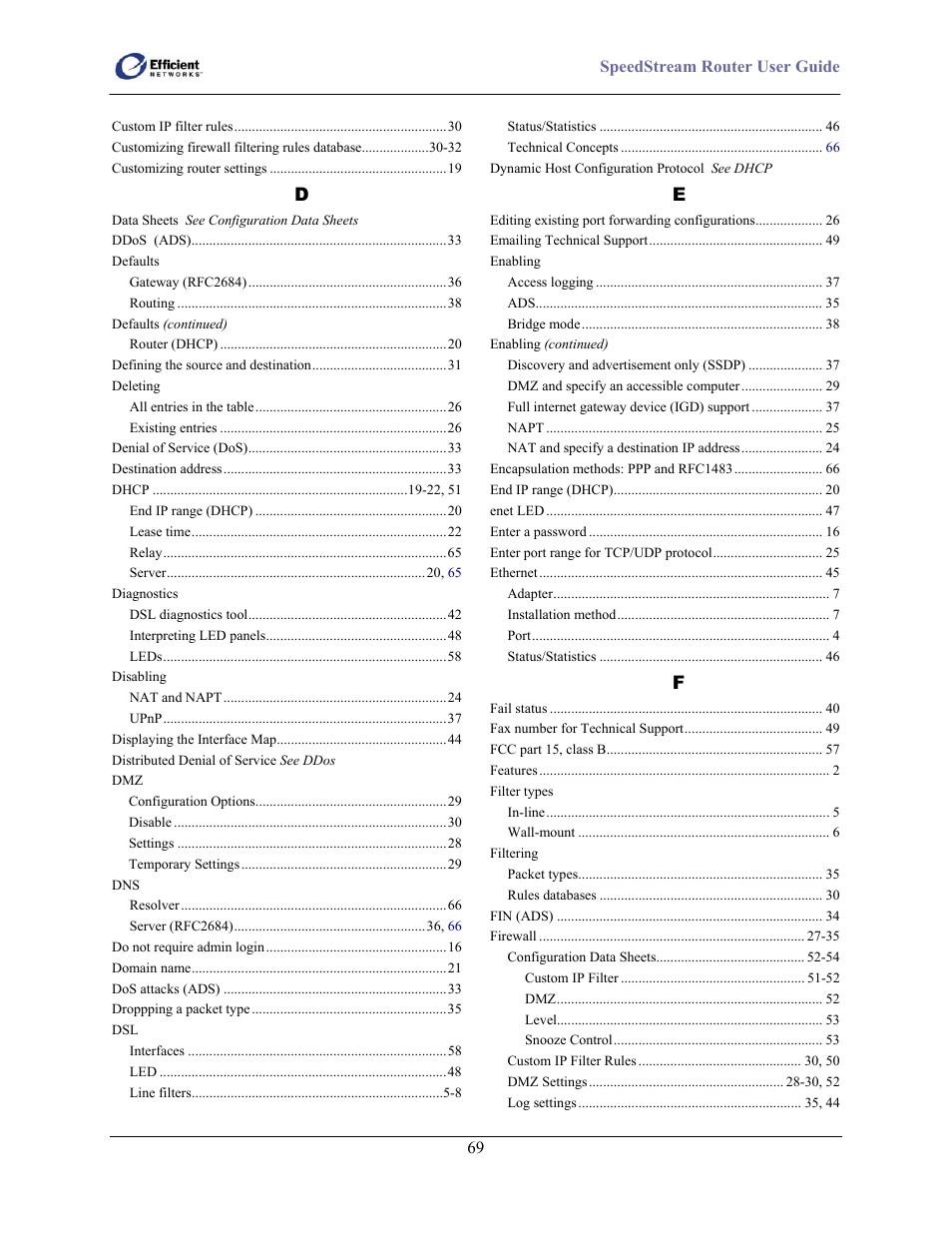 Efficient Networks SpeedStream 5100 Series User Manual | Page 77 / 80
