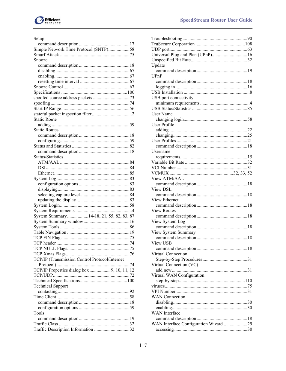 Efficient Networks 5100 Series User Manual | Page 127 / 129