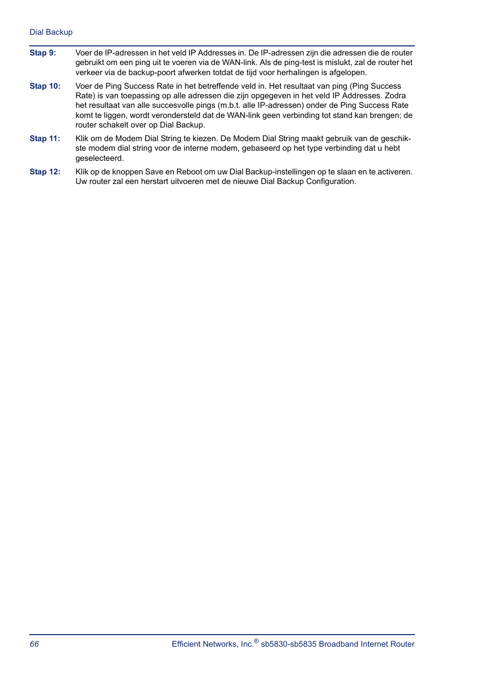 Efficient Networks SB5835 User Manual | Page 66 / 83