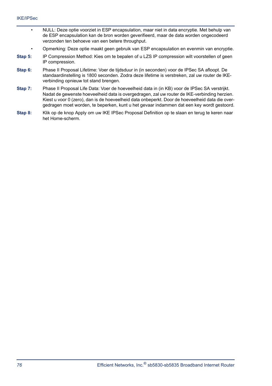 Efficient Networks SB5835 User Manual | Page 76 / 83