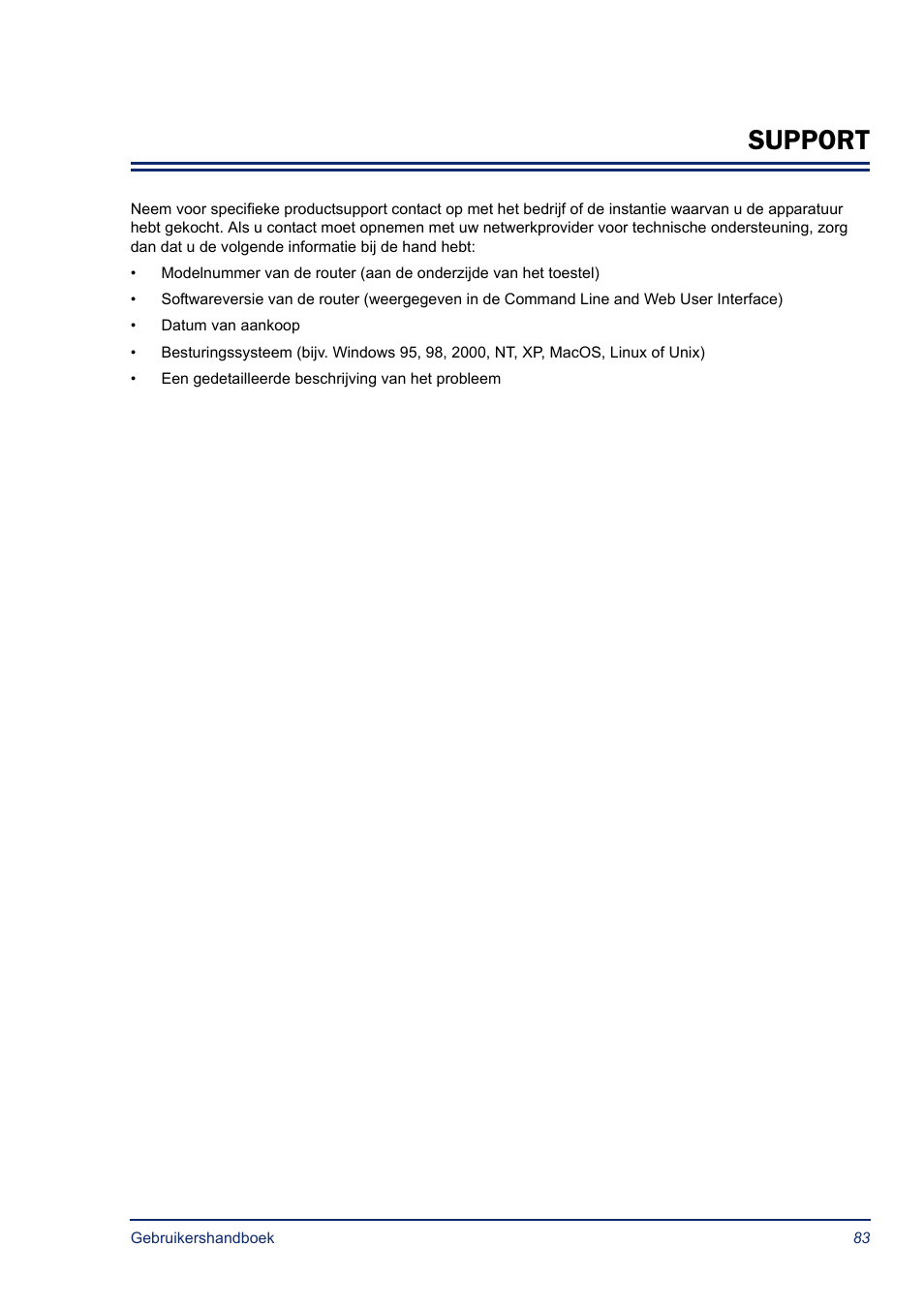Support | Efficient Networks SB5835 User Manual | Page 83 / 83