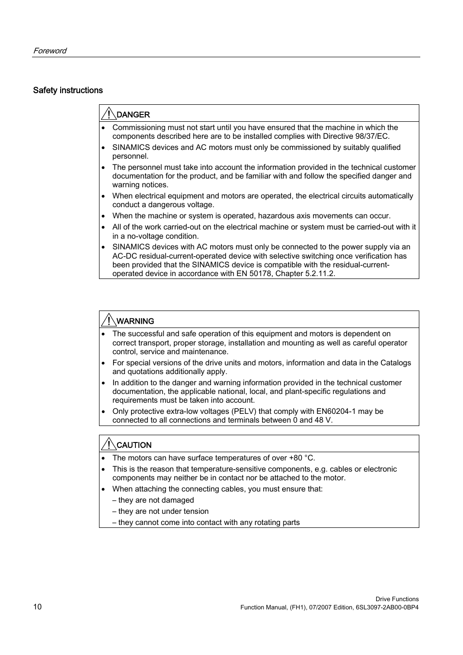 Efficient Networks Siemens Sinamics S120 User Manual | Page 10 / 560