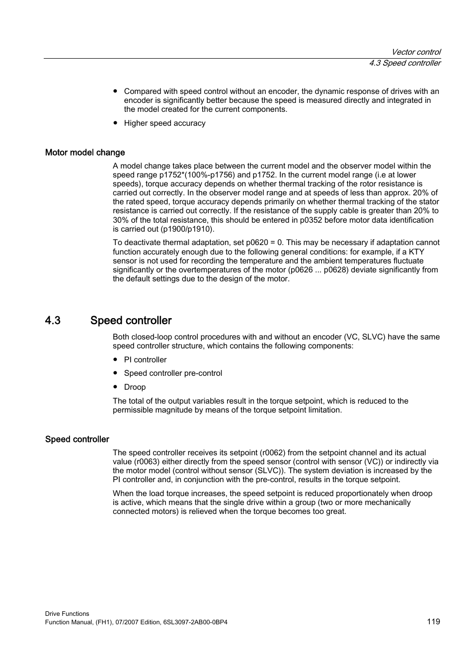 3 speed controller | Efficient Networks Siemens Sinamics S120 User Manual | Page 119 / 560