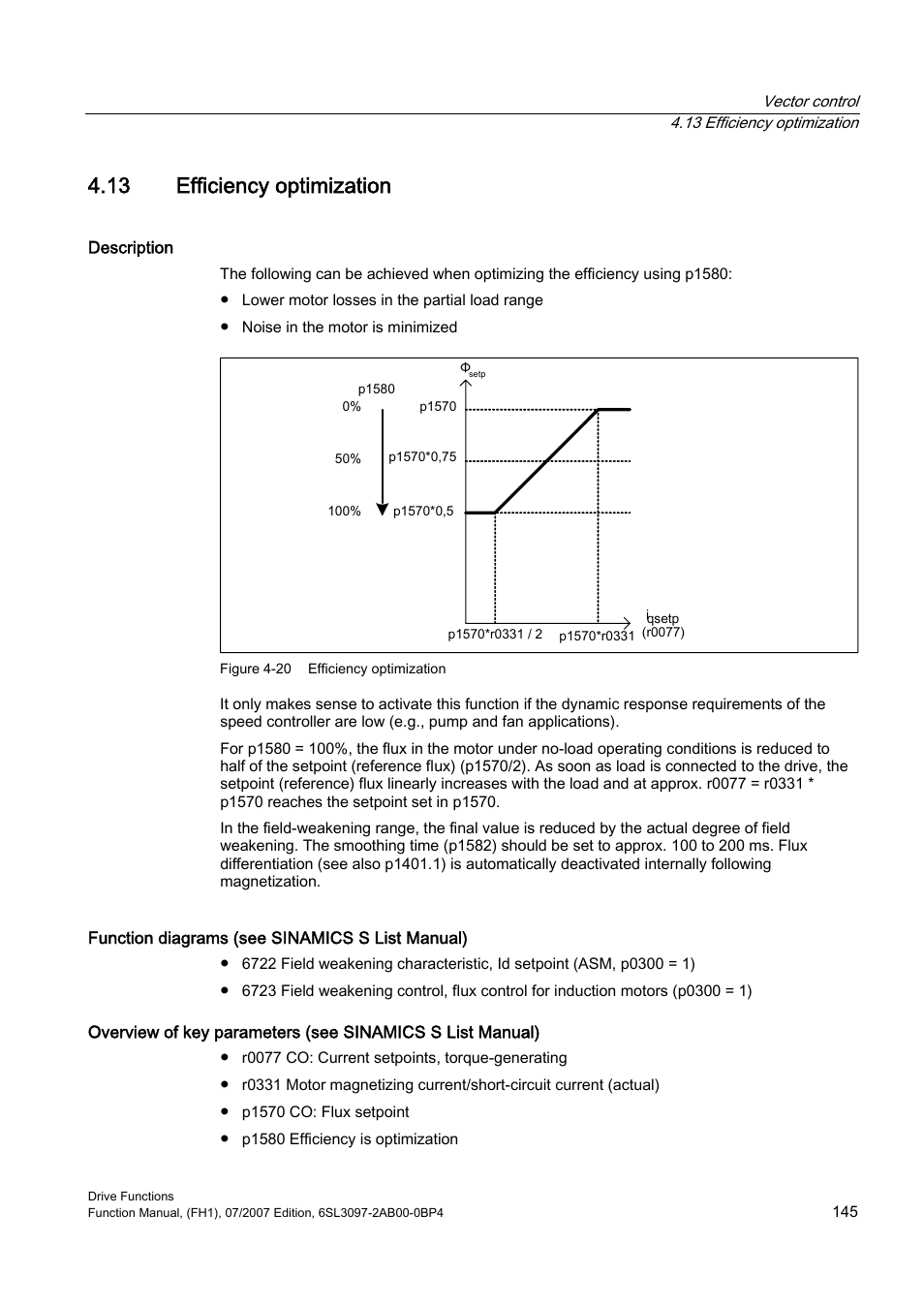 13 efficiency optimization | Efficient Networks Siemens Sinamics S120 User Manual | Page 145 / 560