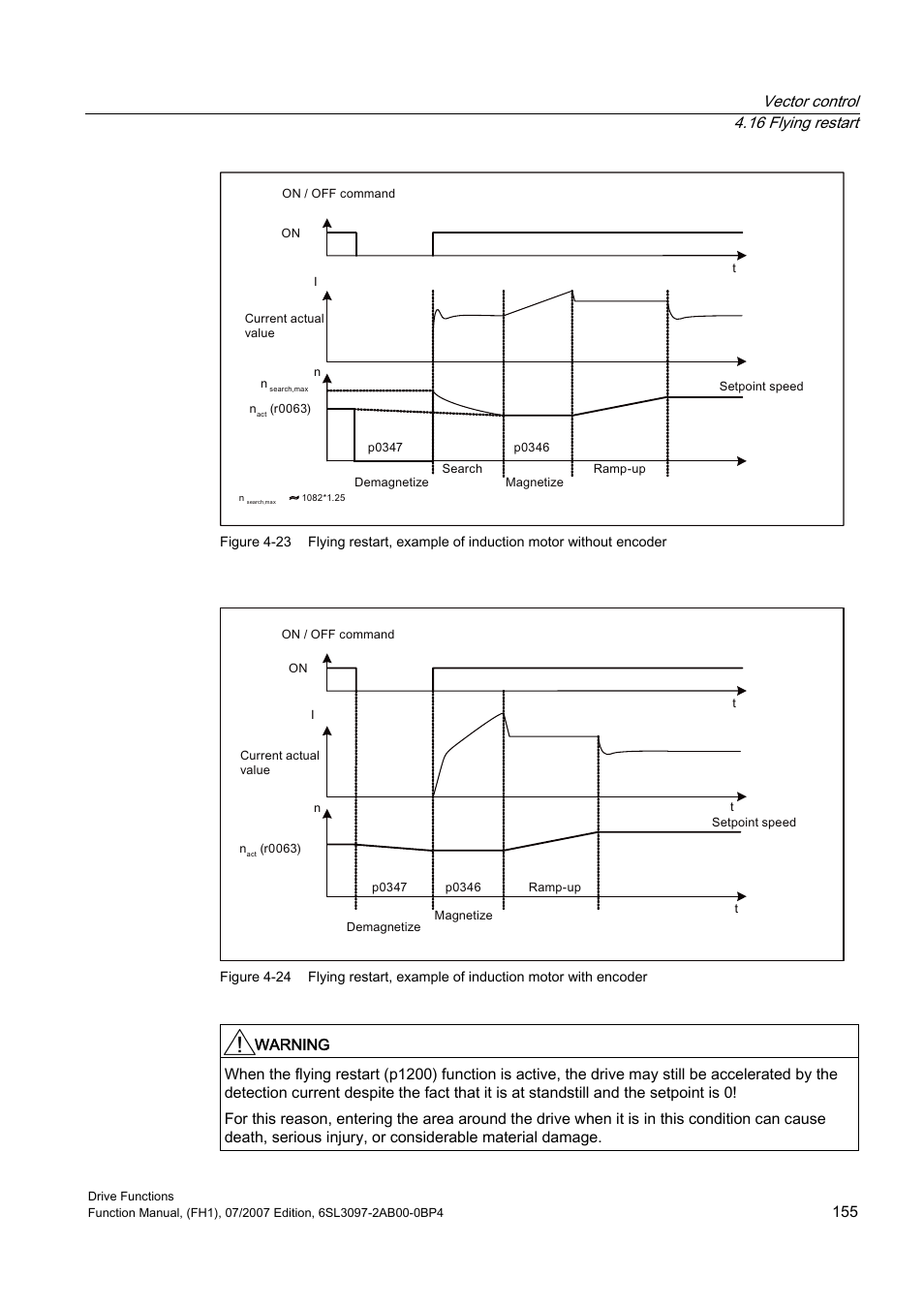 Vector control 4.16 flying restart | Efficient Networks Siemens Sinamics S120 User Manual | Page 155 / 560