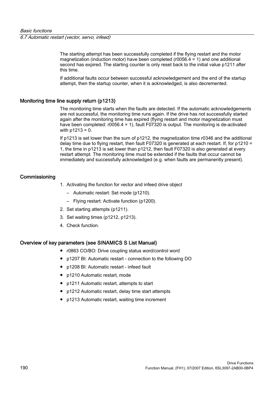 Efficient Networks Siemens Sinamics S120 User Manual | Page 190 / 560