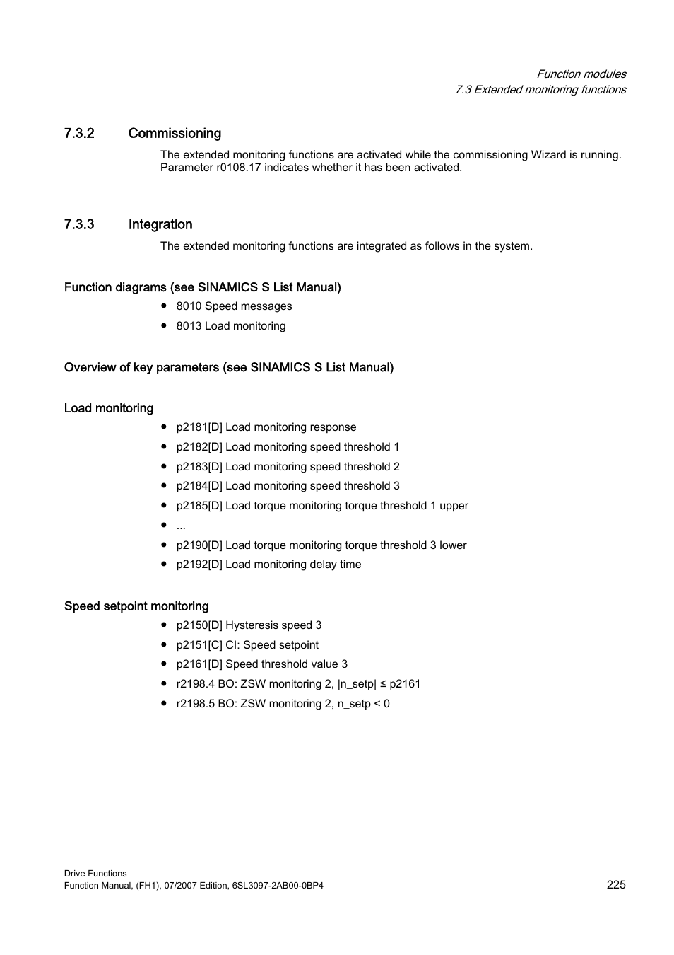 2 commissioning, 3 integration | Efficient Networks Siemens Sinamics S120 User Manual | Page 225 / 560