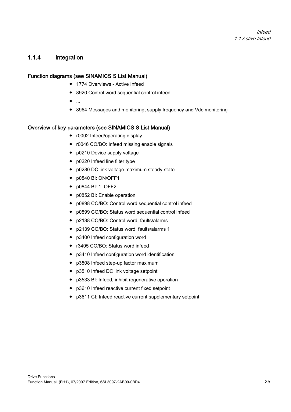 4 integration | Efficient Networks Siemens Sinamics S120 User Manual | Page 25 / 560