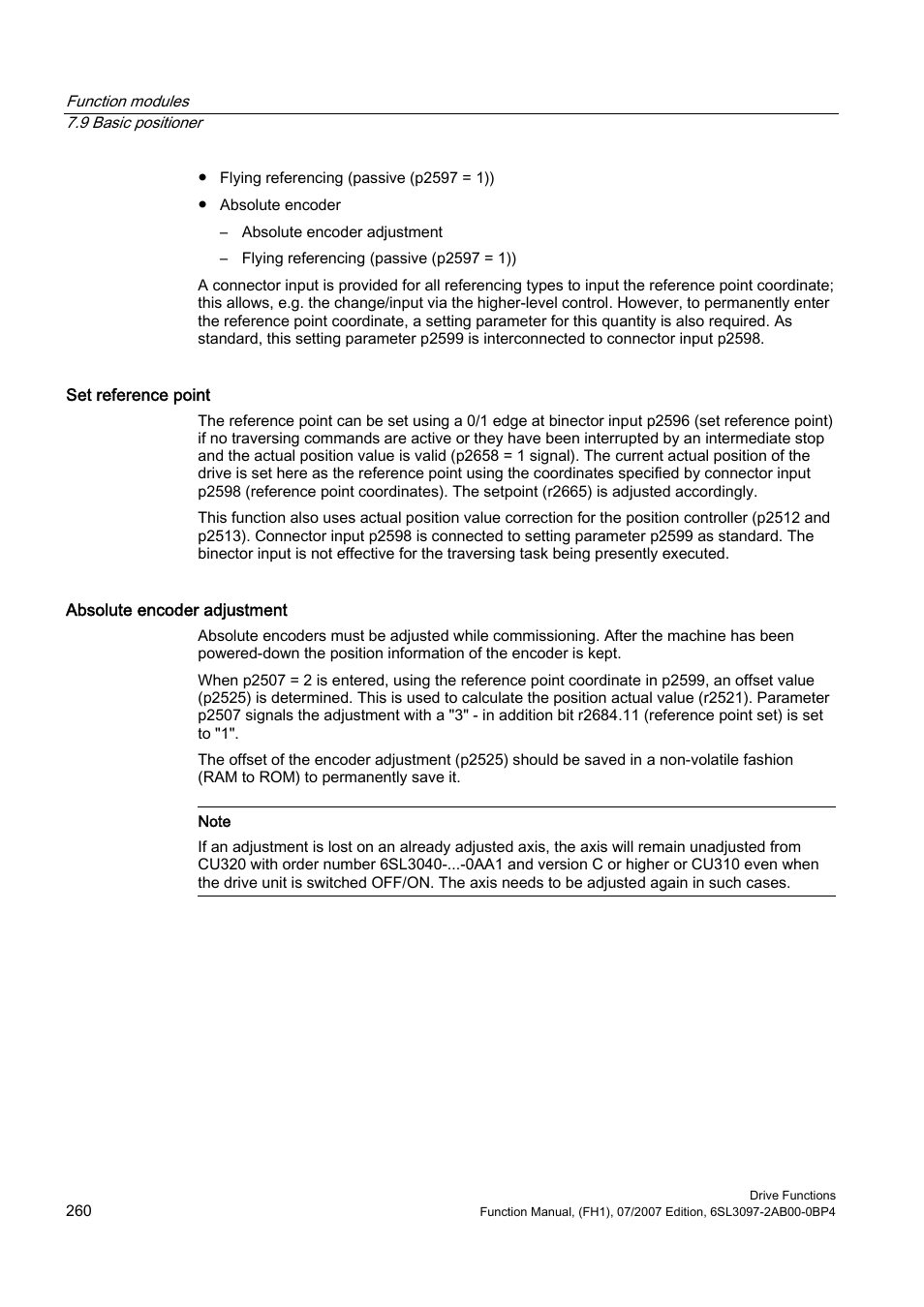 Efficient Networks Siemens Sinamics S120 User Manual | Page 260 / 560