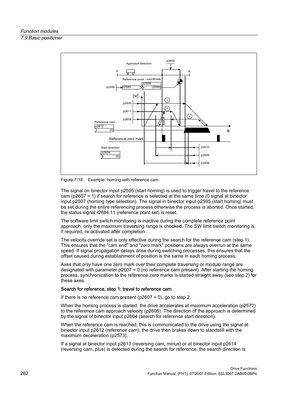 Y_ v, Function modules 7.9 basic positioner | Efficient Networks Siemens Sinamics S120 User Manual | Page 262 / 560