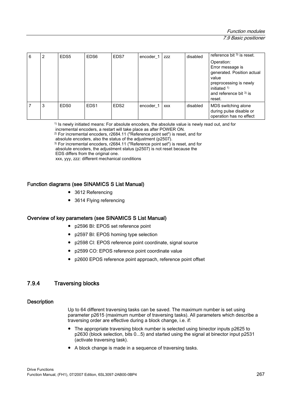 4 traversing blocks | Efficient Networks Siemens Sinamics S120 User Manual | Page 267 / 560