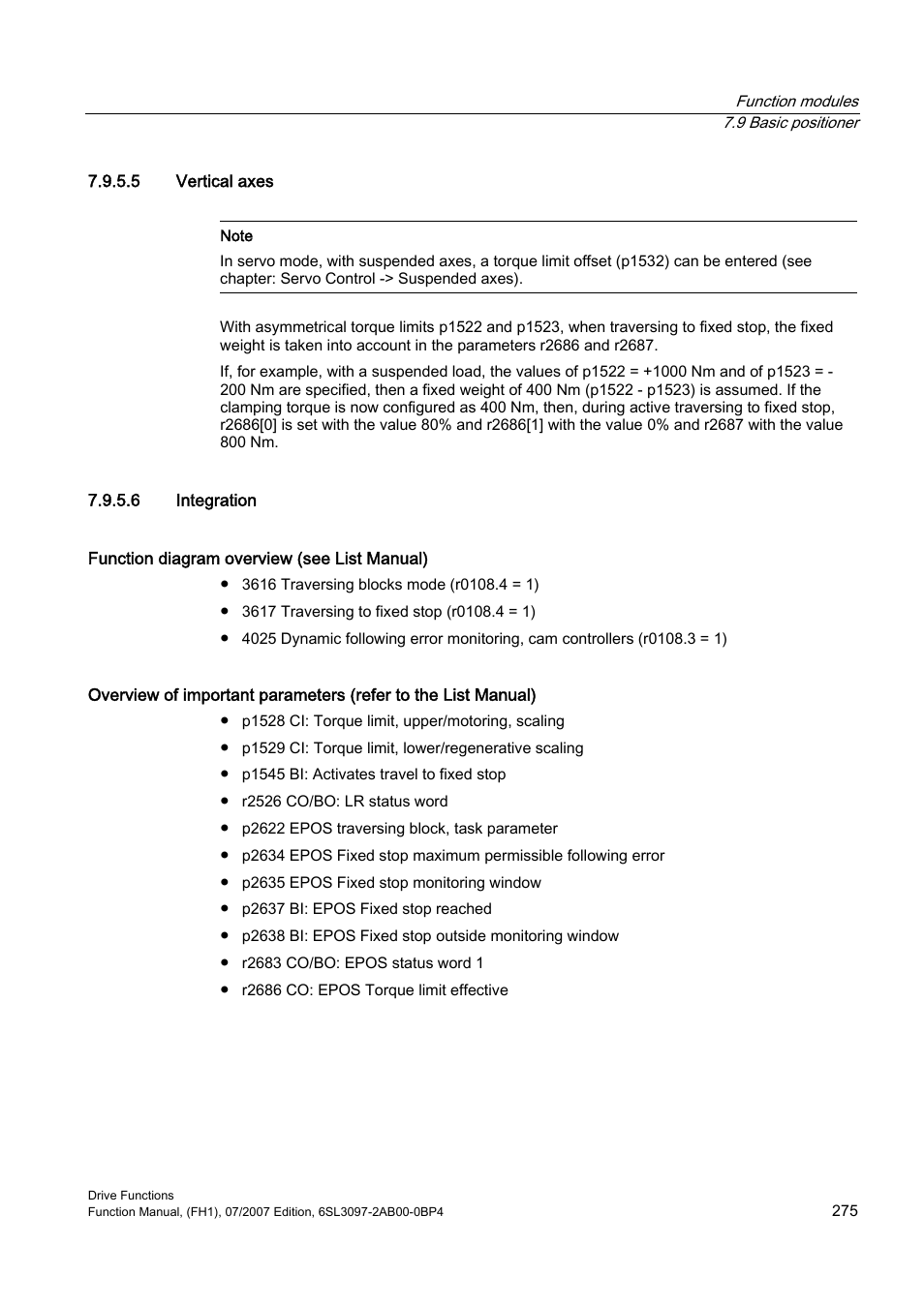5 vertical axes, 6 integration | Efficient Networks Siemens Sinamics S120 User Manual | Page 275 / 560