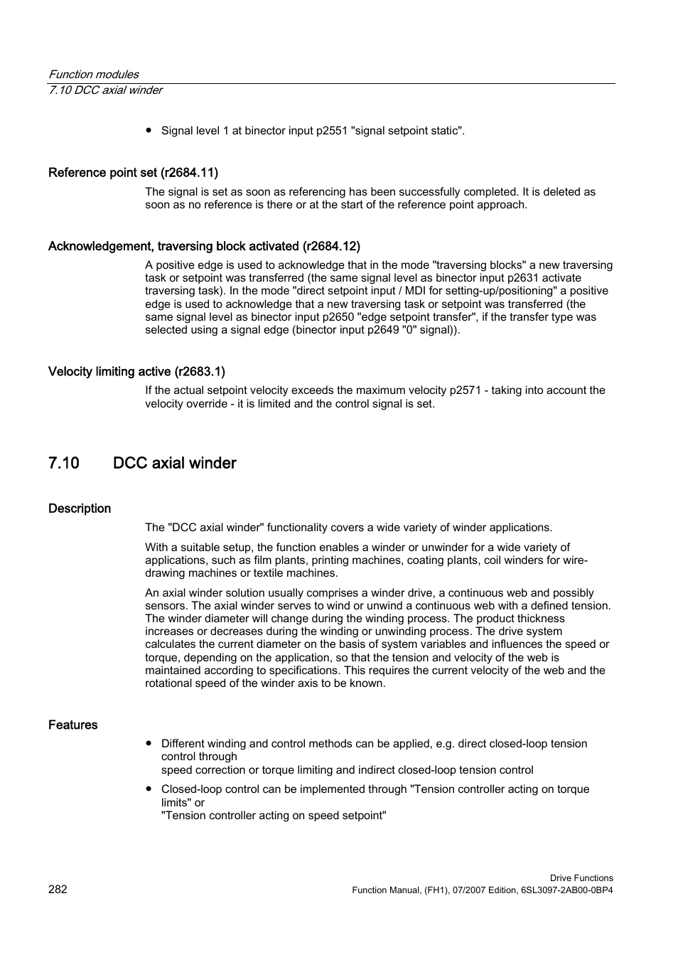 10 dcc axial winder | Efficient Networks Siemens Sinamics S120 User Manual | Page 282 / 560