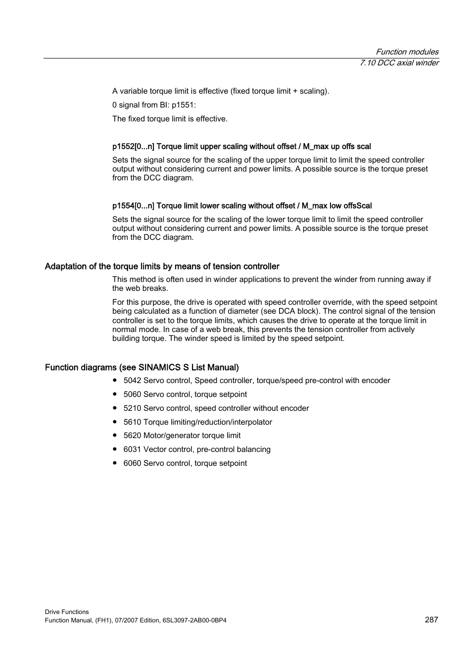 Efficient Networks Siemens Sinamics S120 User Manual | Page 287 / 560