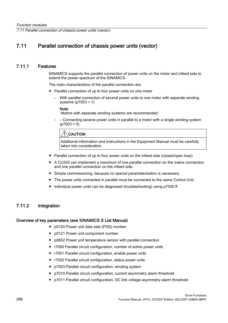 1 features, 2 integration | Efficient Networks Siemens Sinamics S120 User Manual | Page 288 / 560