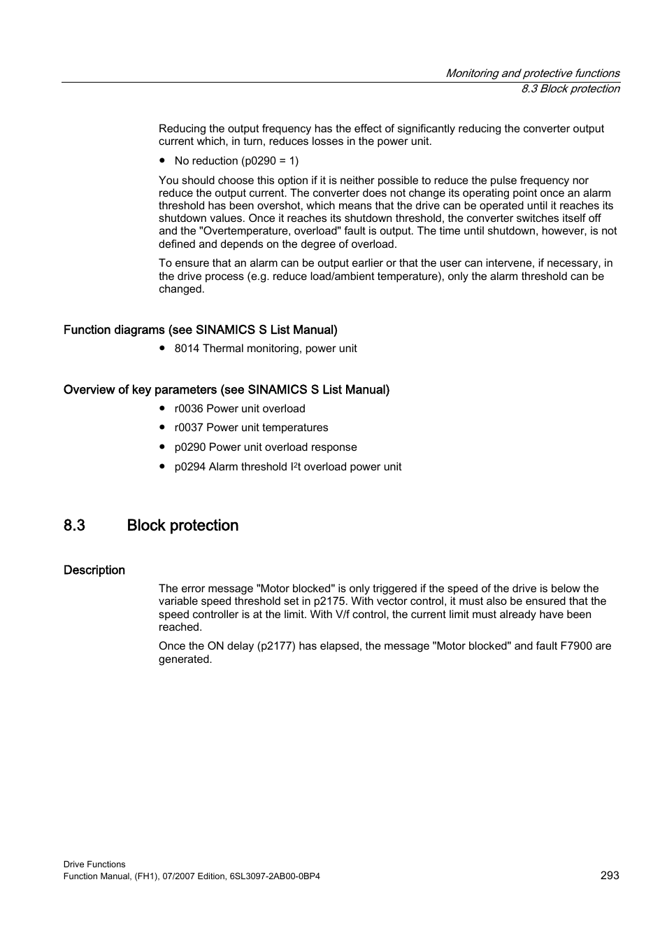 3 block protection | Efficient Networks Siemens Sinamics S120 User Manual | Page 293 / 560