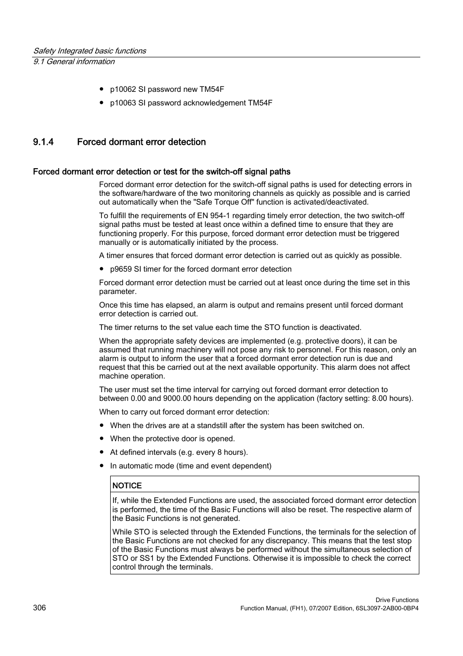 4 forced checking procedure | Efficient Networks Siemens Sinamics S120 User Manual | Page 306 / 560