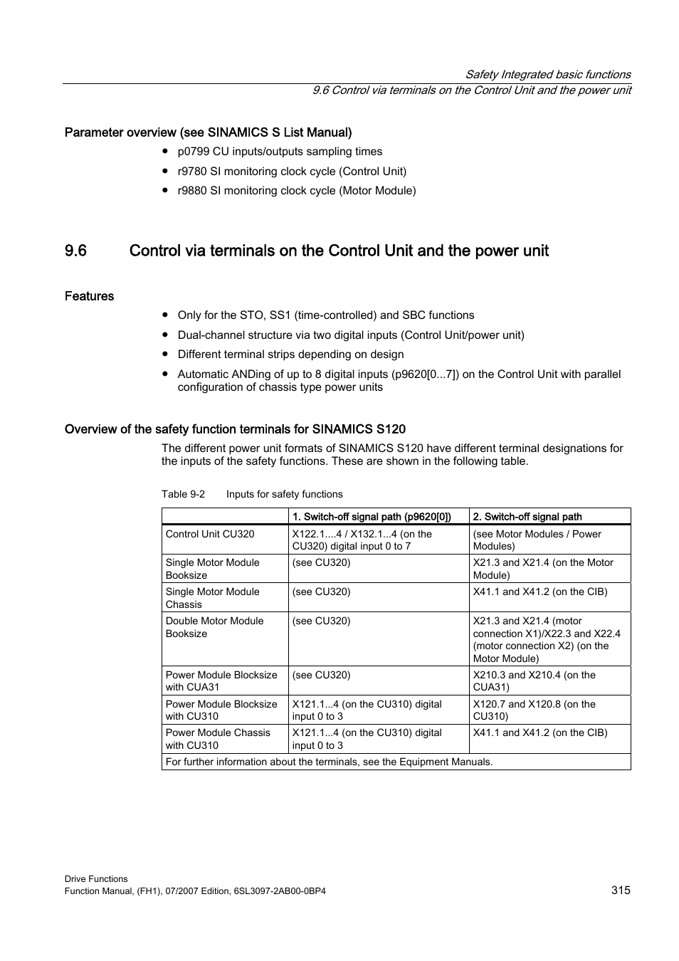 Efficient Networks Siemens Sinamics S120 User Manual | Page 315 / 560