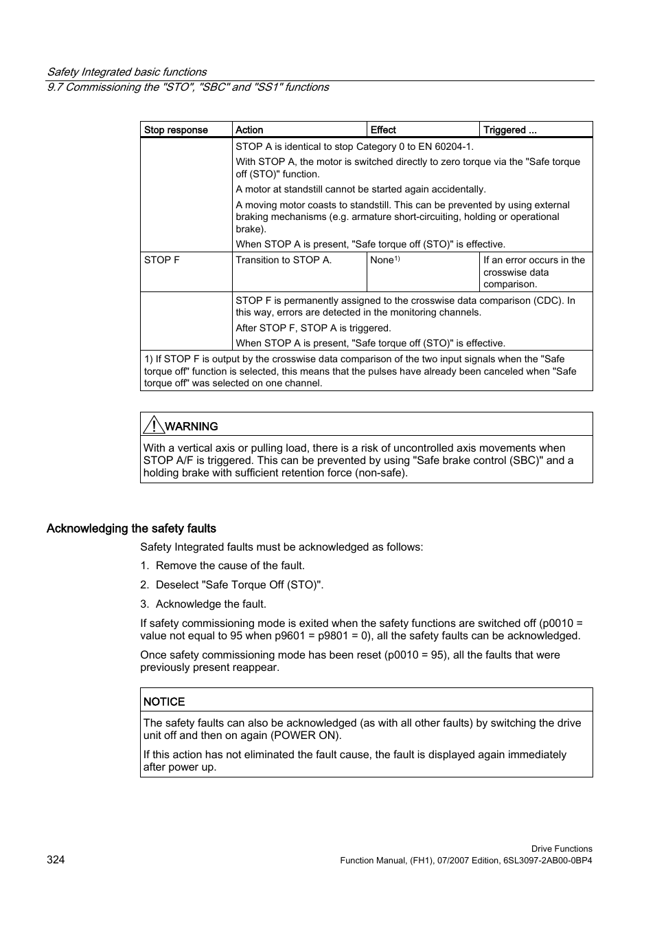Efficient Networks Siemens Sinamics S120 User Manual | Page 324 / 560