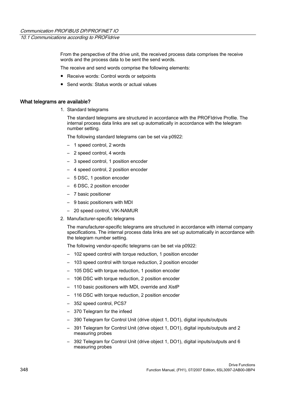 Efficient Networks Siemens Sinamics S120 User Manual | Page 348 / 560