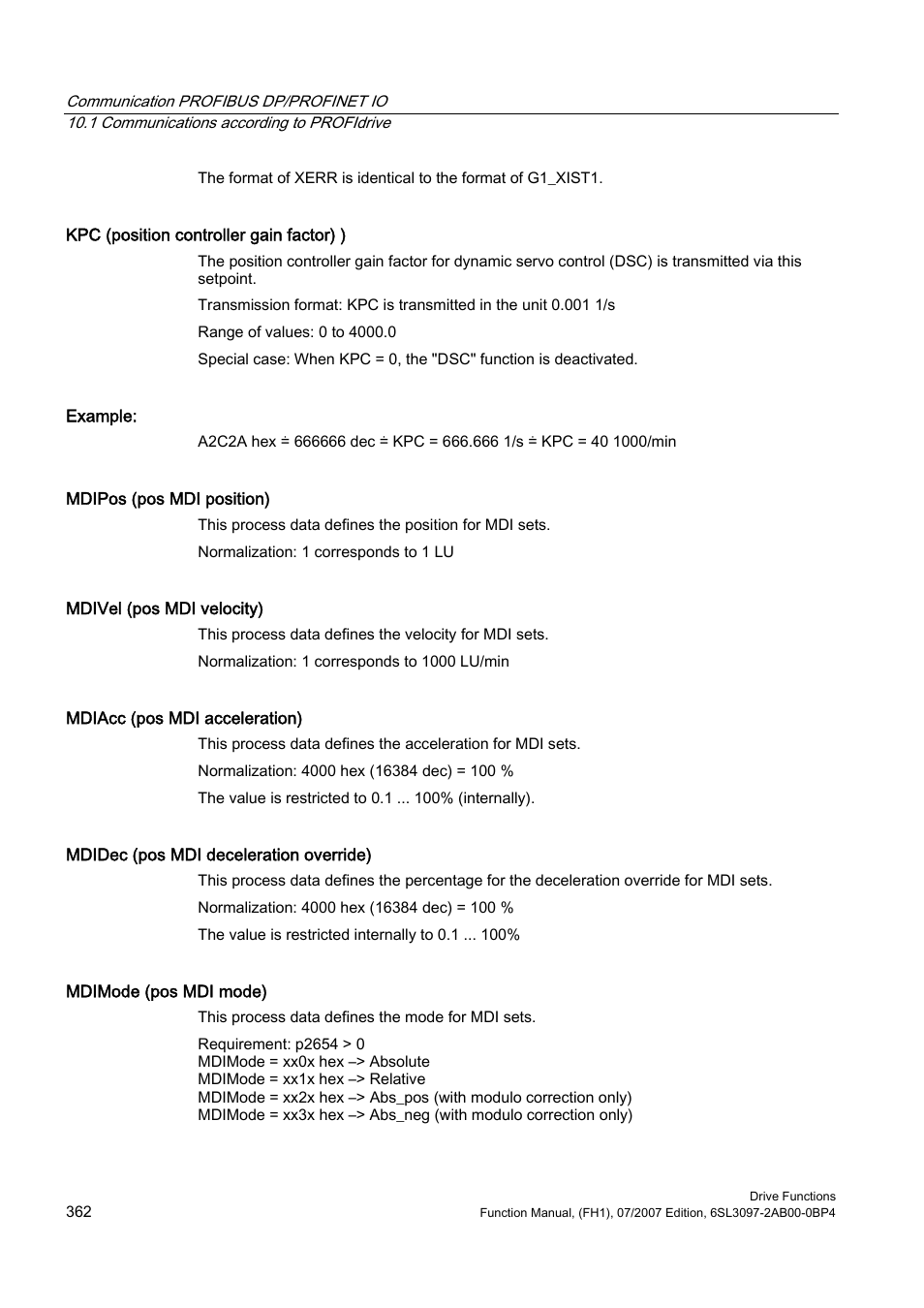 Efficient Networks Siemens Sinamics S120 User Manual | Page 362 / 560