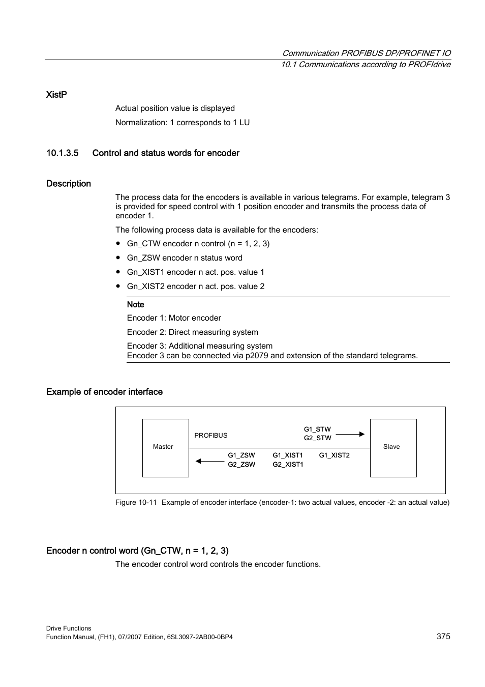 5 control and status words for encoder | Efficient Networks Siemens Sinamics S120 User Manual | Page 375 / 560