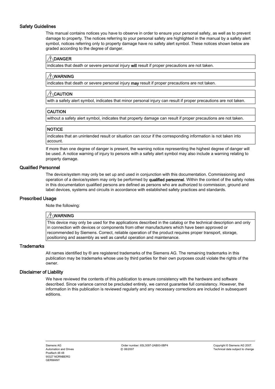 Efficient Networks Siemens Sinamics S120 User Manual | Page 4 / 560