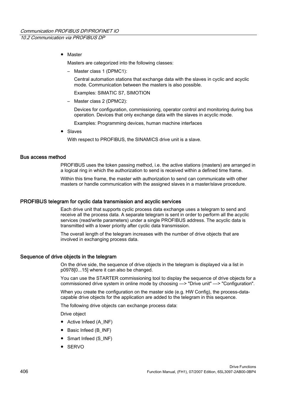 Efficient Networks Siemens Sinamics S120 User Manual | Page 406 / 560