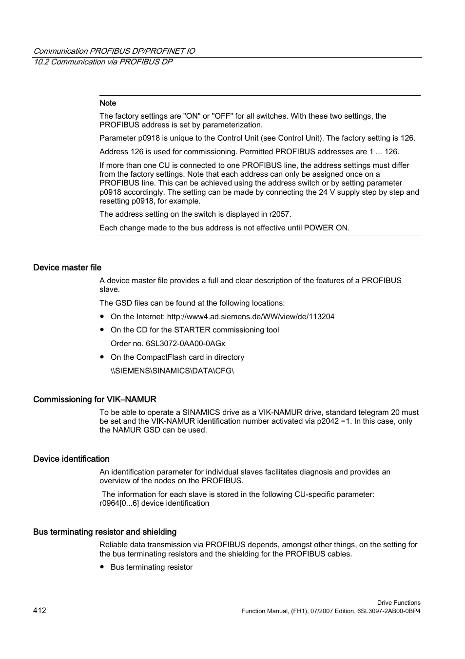 Efficient Networks Siemens Sinamics S120 User Manual | Page 412 / 560