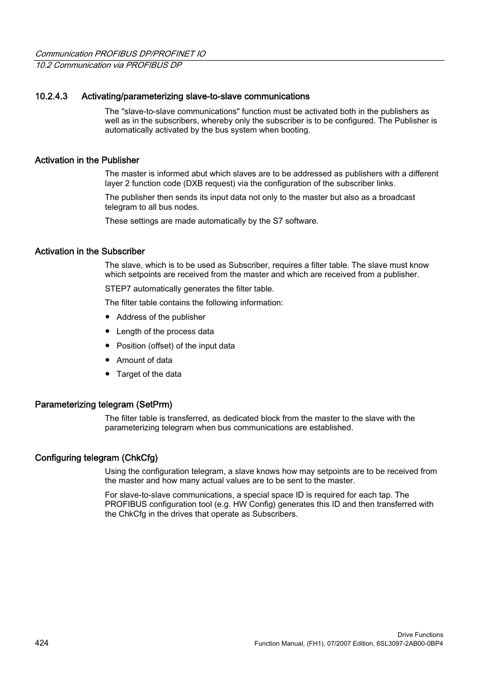 Efficient Networks Siemens Sinamics S120 User Manual | Page 424 / 560