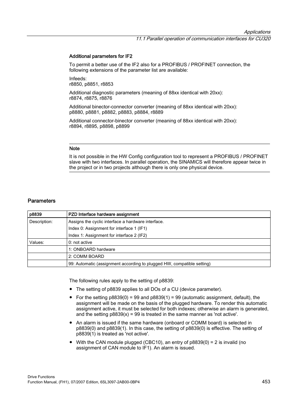 Efficient Networks Siemens Sinamics S120 User Manual | Page 453 / 560