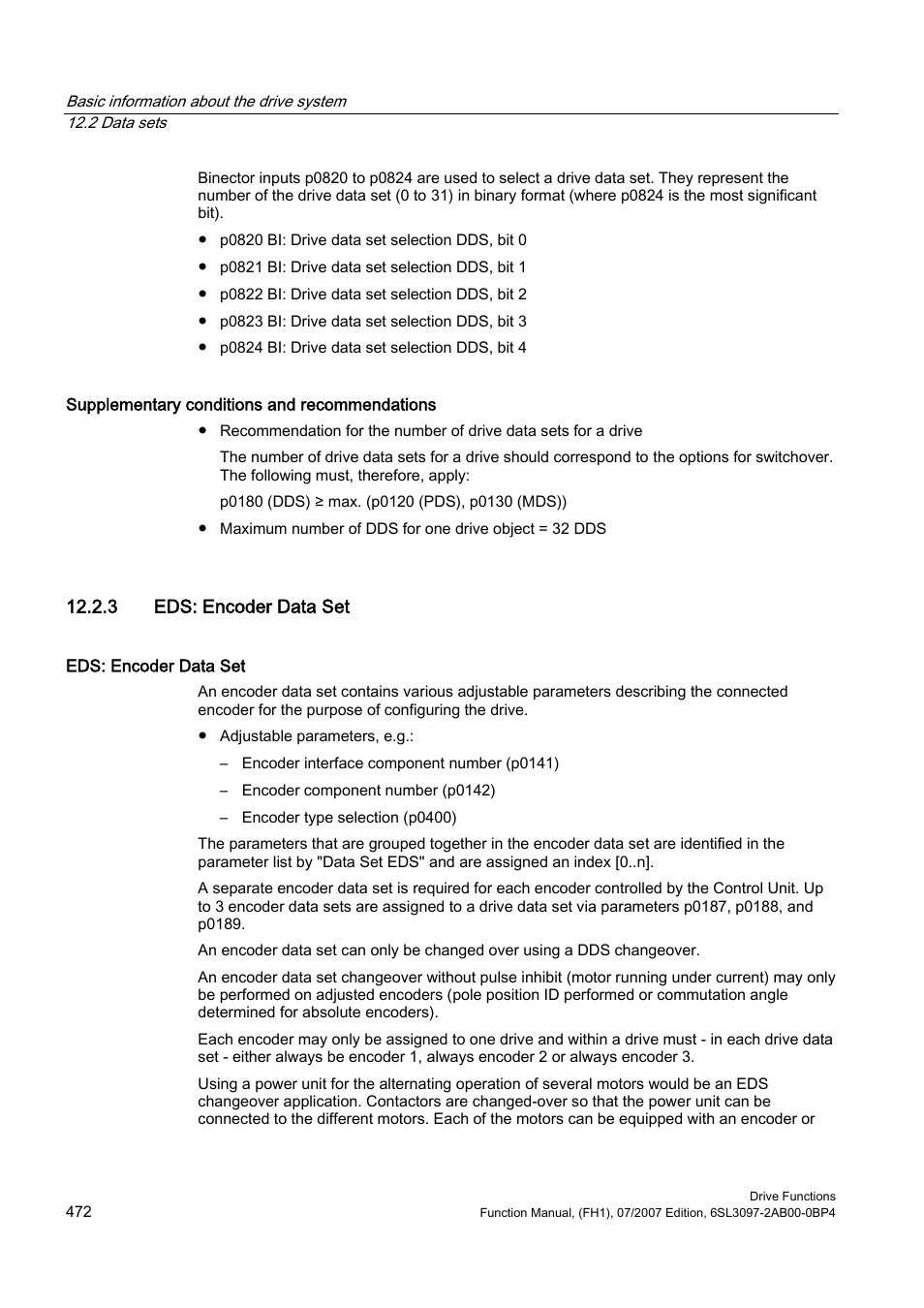3 eds: encoder data set | Efficient Networks Siemens Sinamics S120 User Manual | Page 472 / 560