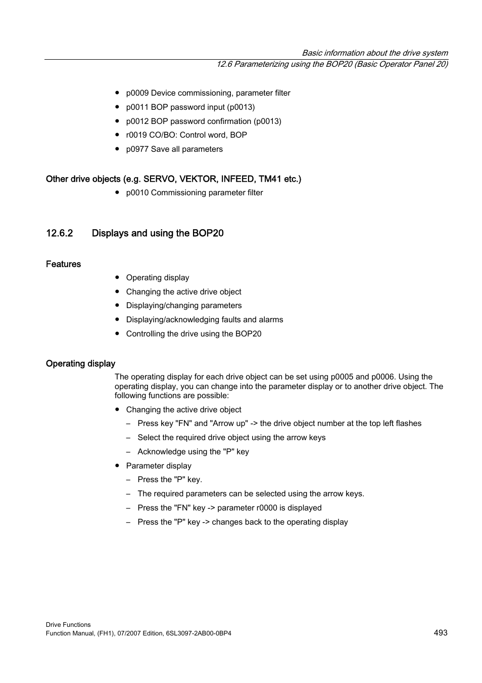 2 displays and using the bop20 | Efficient Networks Siemens Sinamics S120 User Manual | Page 493 / 560