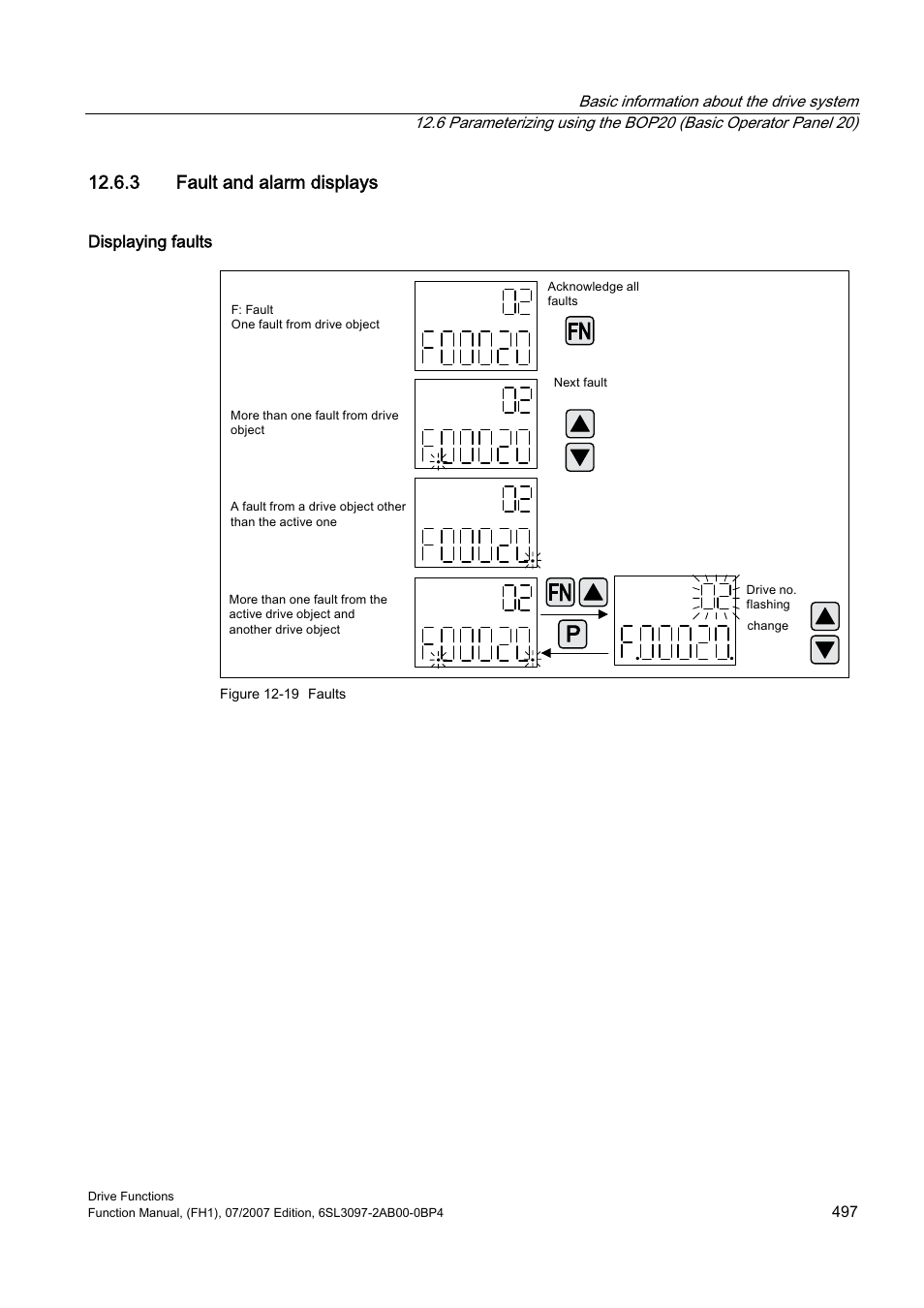 3 fault and alarm displays | Efficient Networks Siemens Sinamics S120 User Manual | Page 497 / 560