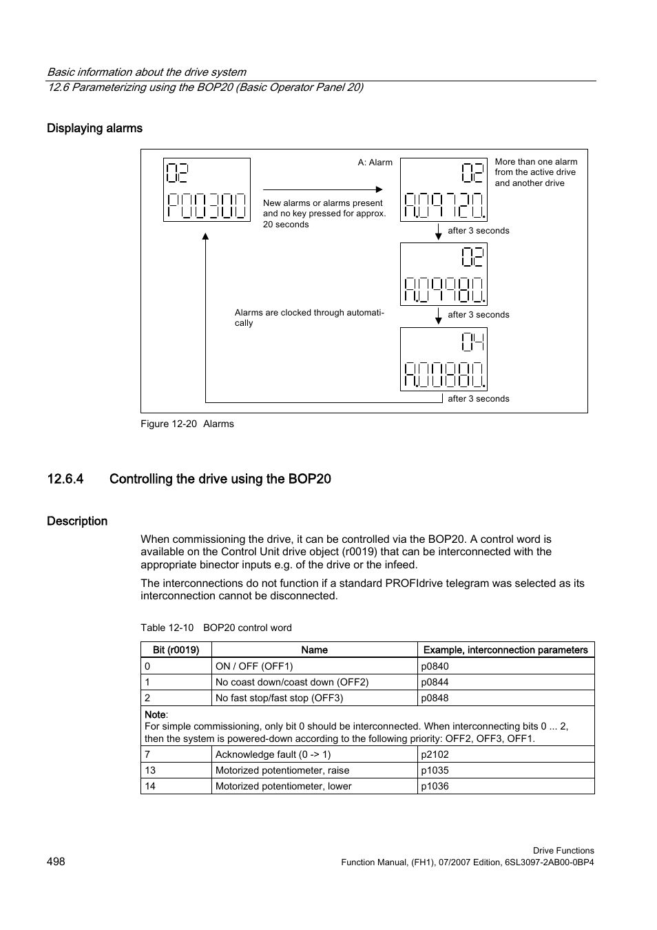 4 controlling the drive using the bop20 | Efficient Networks Siemens Sinamics S120 User Manual | Page 498 / 560