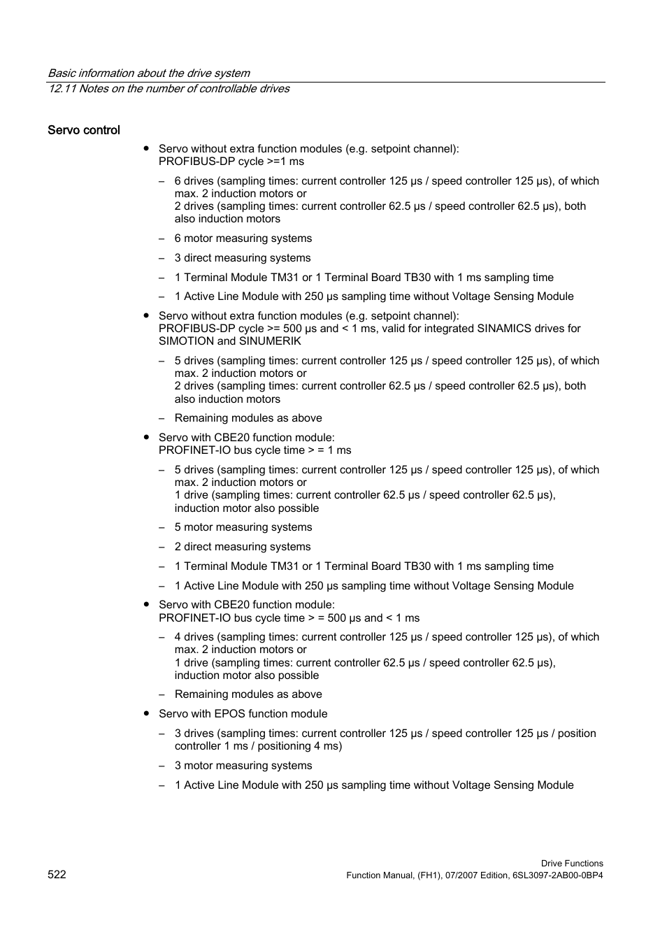 Efficient Networks Siemens Sinamics S120 User Manual | Page 522 / 560
