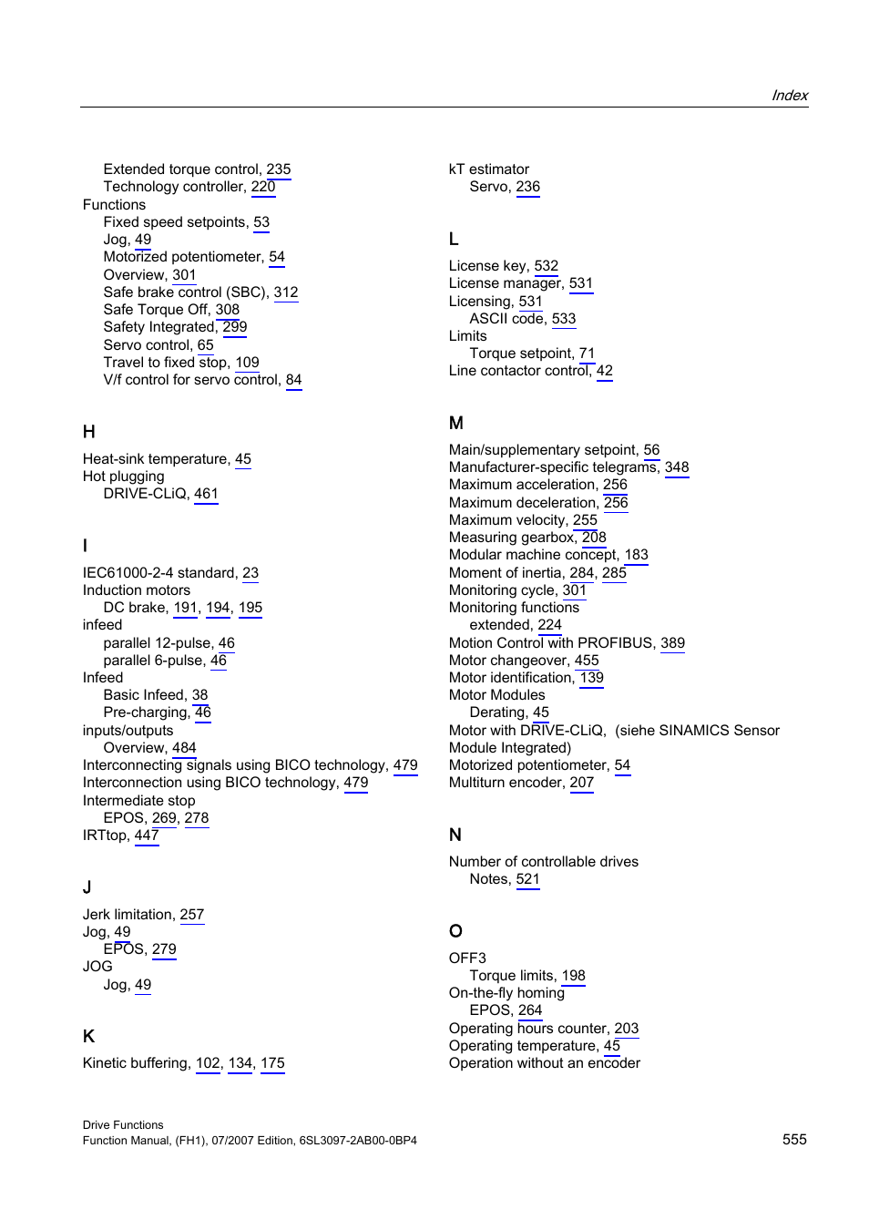 Efficient Networks Siemens Sinamics S120 User Manual | Page 555 / 560