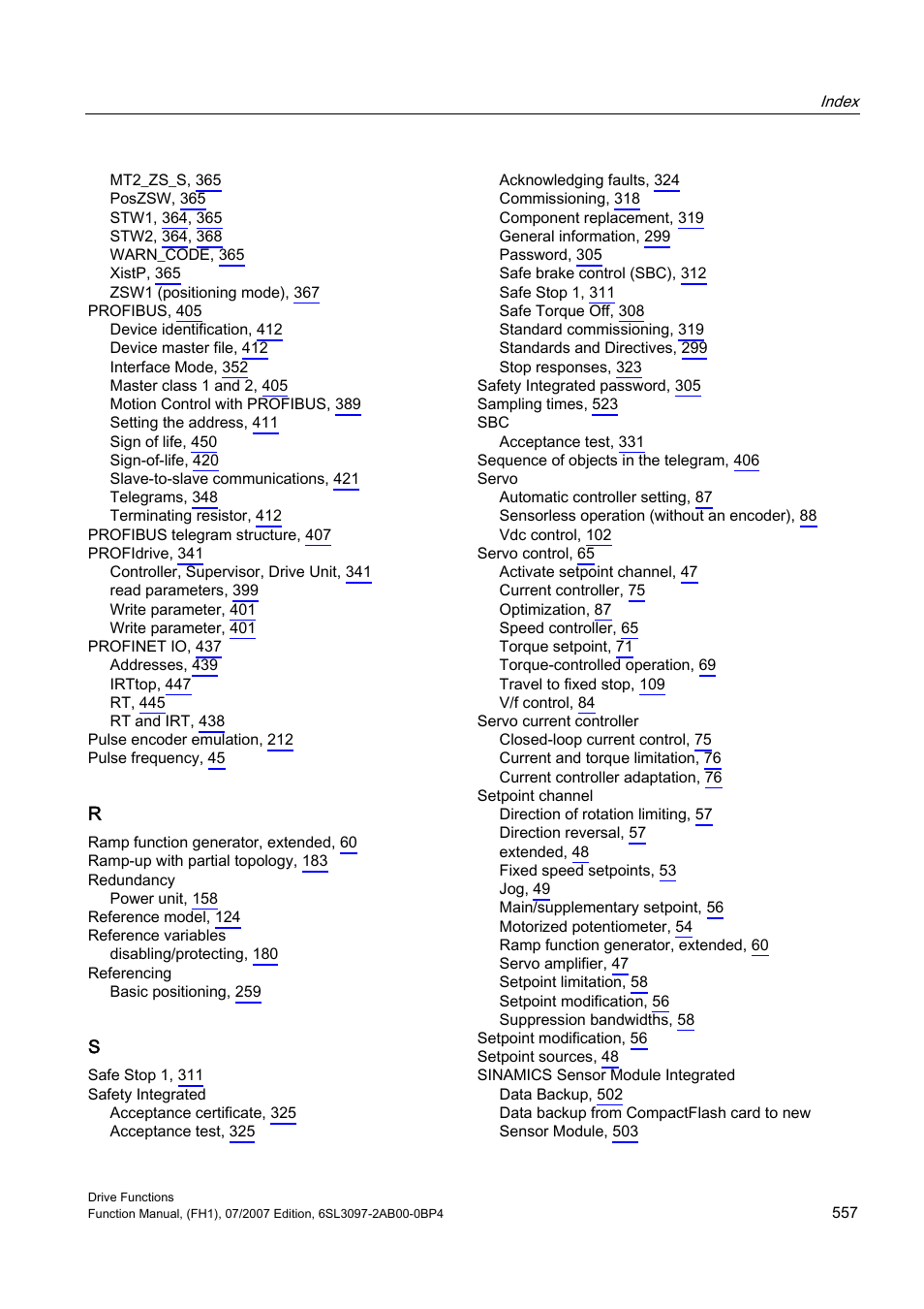 Efficient Networks Siemens Sinamics S120 User Manual | Page 557 / 560
